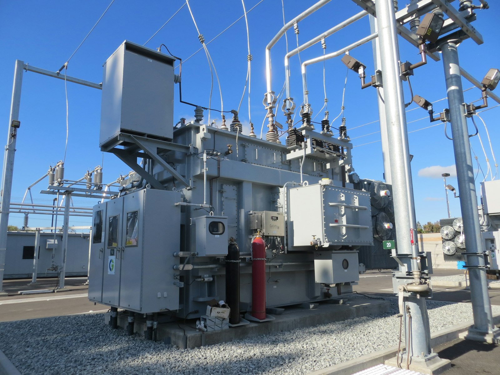 Electrical substation with transformer equipment